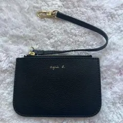 agnès b. 黒 レザー コインケース