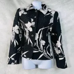 【レジャンス】テーラードジャケット フラワー テクスチャ 40 L ブローチ