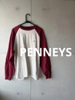 1878. PENNEYS 別注 THE FOX ロゴ刺繍 ラグラン長袖 メンズ