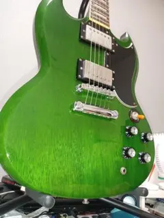 【希少・極美品】Epiphone SG 深緑木目 / Duncan SH-2×2のサムネイル