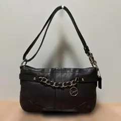 COACH Leather Chain Shoulder Bag
