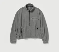 auralee PURE SILK COMFORT FLEECE HALFZIP