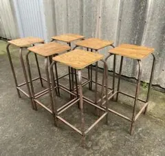 ビンテージ/鉄脚/アイアンチェア/スツール/バーチェア/ハイチェア/店舗什器/②