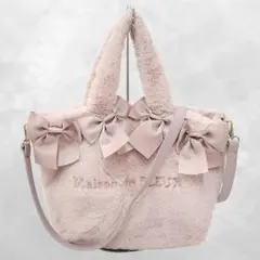 メゾンドフルール ピンクマニア 2Way ファー リボン バッグ F