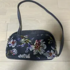 未使用品に近い　FELIER 花柄ショルダーバッグ グレー