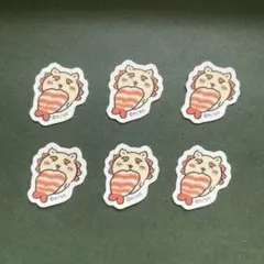 シーサー　フレークシール6枚