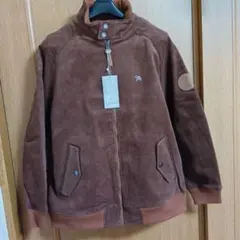 アーノルドパーマー　茶コーデュロイ　裏フリース　赤格子　ブルゾン　メンズ　LL