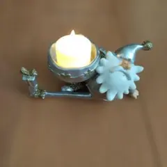 LEDライト付き　脚長サンタクロース キャンドルホルダー