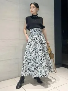 snidel ワンピース　ニットベストコンビボリュームワンピース