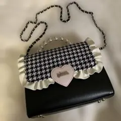pium ハートフリルフラップバッグ ミックス 千鳥柄 非売品 - メルカリ