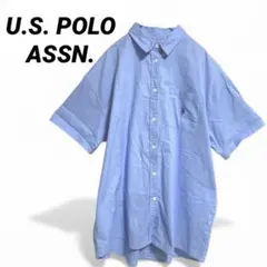 【U.S. POLO ASSN.】半袖シャツ ロゴ刺繍 オーバーサイズ コットン
