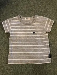 超美品✨POLO ストライプ Tシャツ グレー 90