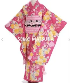 七五三 7歳 女の子 着物フルセット 松田聖子 ブランド 結び帯 草履バッグ付き