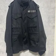 黒 ミリタリージャケット 4ポケット