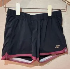 ヨネックスYONEXショートパンツレディースSサイズ黒ブラックピンクボルド小豆色
