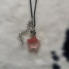 星型ピンク石ネックレス