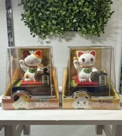 ソーラー 金運亭 招き猫ちゃん 2個セット