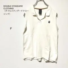 【ダブスタ】ノースリーブ　ポロシャツ　ワンポイント　襟ライン　シンプル　綿素材