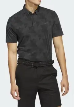送料無料 新品 adidas GOLF GO-TOプリント ポロシャツ L BKのサムネイル