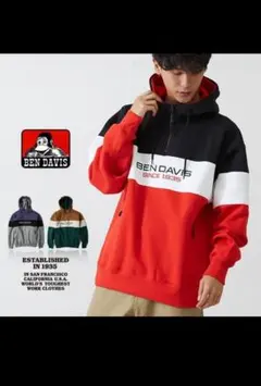BEN DAVIS パーカー スウェット ハイネック プルオーバー裏起毛