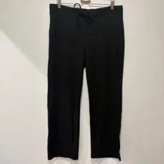 ストレートパンツ イージーパンツ リラックス ゴム XL 黒 ゆったり 部屋着