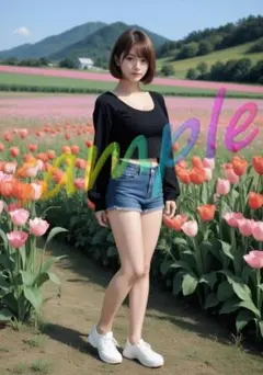 26012603【1点物】 A4ポスター AI美女 写真 リアル グラビア　彼女