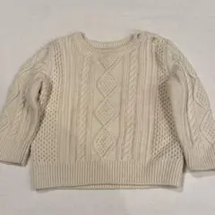 GAP ケーブル編みニット 12-18ヶ月 クリーム色