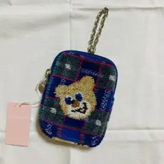 【新品タグ付き】神戸タータンテディ　チャームポーチのサムネイル