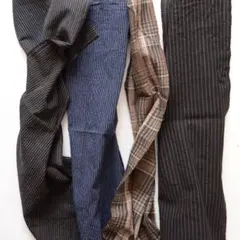 古布端切れセット縞模様格子木綿昭和中期ヴィンテージハンドメイドリメイク素材B23