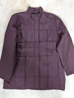 ボルドー綿入りコート