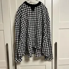 ZARAチェック柄長袖フレアシャツ