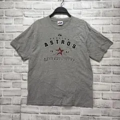 Majestic MLB アストロズ 半袖 Tシャツ グレー M〜L 古着のサムネイル