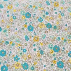 【最終値下げ】グリーン☆コスモテキスタイル花柄