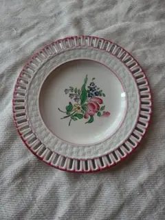 希少　Luneville パニエ　デザート皿　薔薇とチューリップ皿おまとめ 希少 Luneville パニエ デザート皿 薔薇とチューリップ皿お