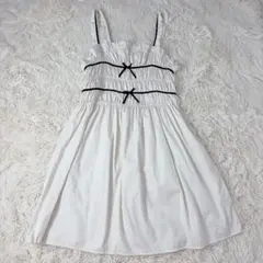 ZARA ベロアリボン キャミワンピース ギャザー