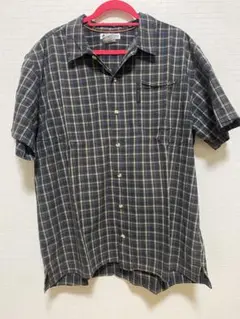 Columbia チェック柄 半袖ワークシャツ XL