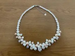 《中古》パールビジュー ネックレス