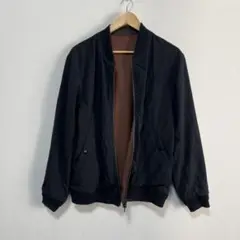 【リバーシブル】MA-1スタイルジャケット 黒 茶色