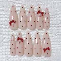 キルティング ベイビーブーマー　ギャルネイル ワンホン ロング ガーリー