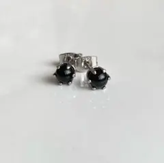 モリオン　天然石　ひと粒ピアス　スタッドピアス