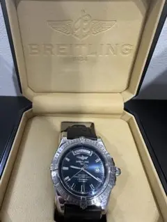 BREITLING ヘッドウィンド　ブルーダイヤルラバーブレスレット