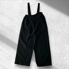 ネストローブ リネン アシンメトリー　サロペット オーバーサイズ ブラックのサムネイル
