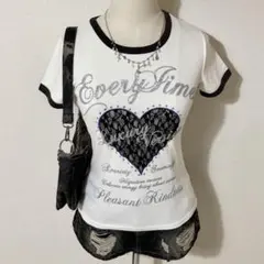 希少 y2k 平成 TRALALA LIZLISA Tシャツ ラインストーン - メルカリ