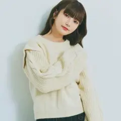 【Boka nii】 ケーブル ニット アイボリー レディース AW かす