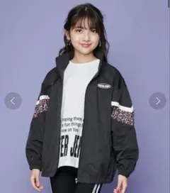 SISTER JENNI ナイロンジャケット　レオパードブラック　130cm
