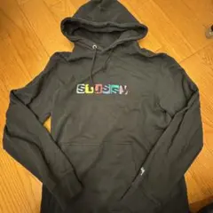 Stüssy カラフルロゴ フーディ ブラック