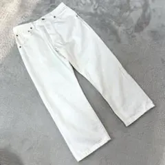 美品【ドミンゴ】（M）ストレートデニムパンツ ホワイト