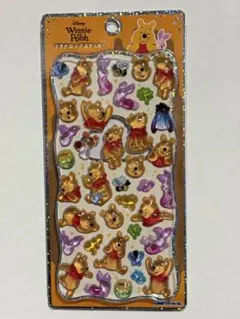 正規品　くまのプーさん　プチドロップステッカー