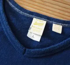 BARNS Tシャツ Vネック サイズL ネイビー
