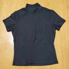 Mサイズ ハイネック 半袖Tシャツ ブラック